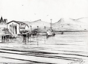 Customs boat at Oban, 2007 by Vincent Alexander Booth